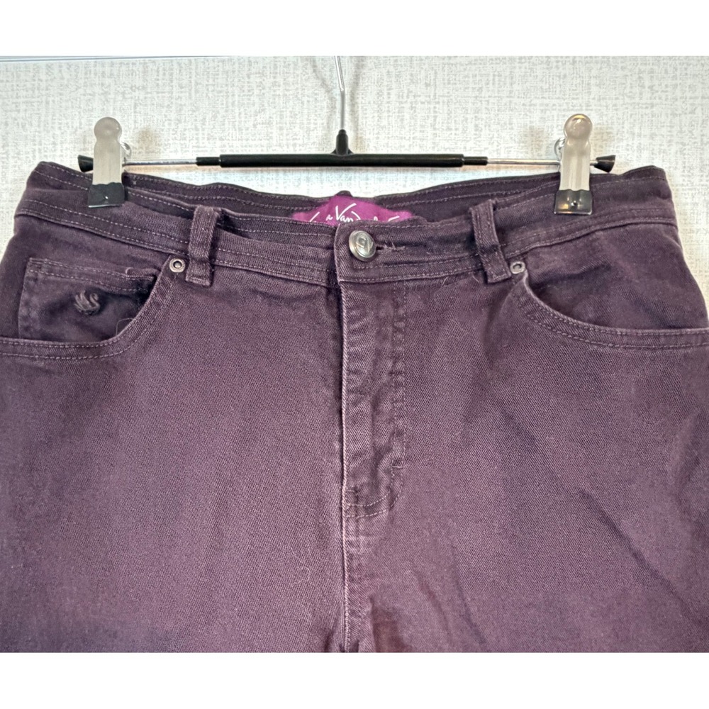 Gloria Vanderbilt Amanda Classic Fit Pants Plum Purple Straight Leg Womens‎ 8